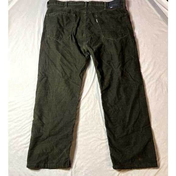 Levi's Men's 505 Corduroy Pants 38x34 Straight Fit Green - Picture 3 of 9
